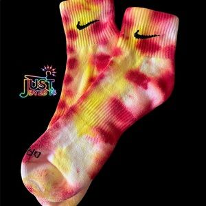 Custom tie dye socks.